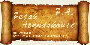 Pejak Atanasković vizit kartica
